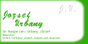 jozsef urbany business card